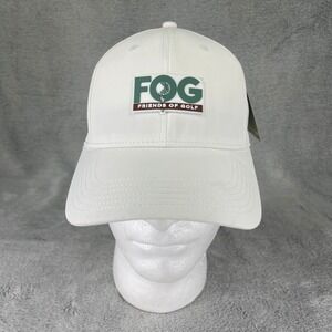 FOG Friends of Golf Logo Adult Mens White Ahead Baseball Cap Hat One Size